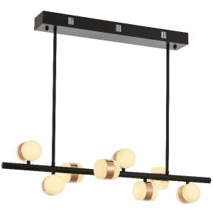 METAL LED AND ACRYLIC COPPER COLOR COATING BLACK COLOR CHANDELIER 90 x 15 CM LOAD: 70 CM